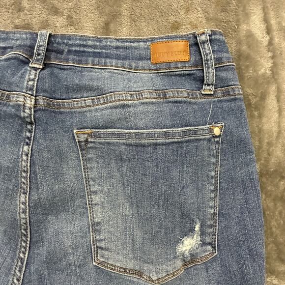 Judy Blue Skinny Fit Women’s 16W Blue Distressed Jeans Denim Medium Wash Pants - Picture 5 of 10